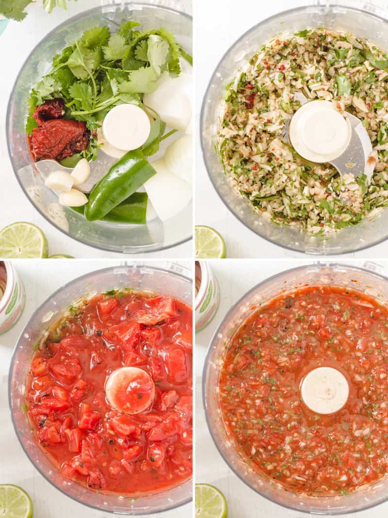 steps to make salsa in the food processor