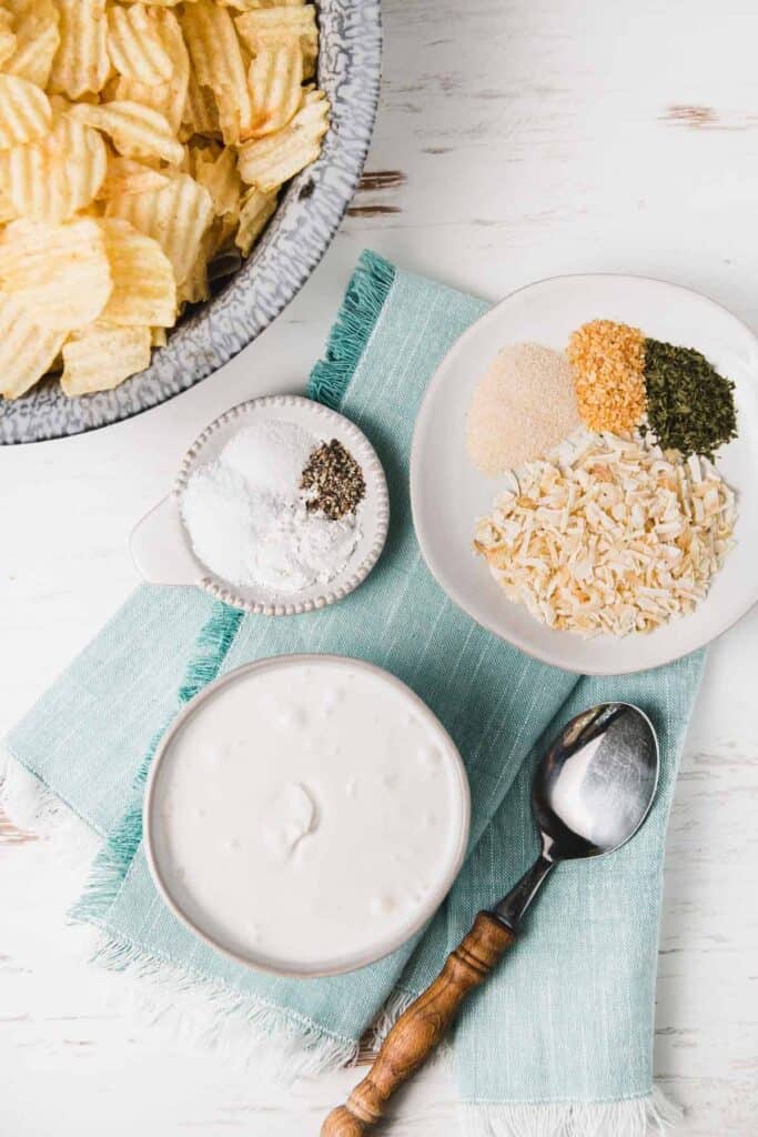 Spiralized Potato Chips With Onion Dip - Gluten Free Homestead