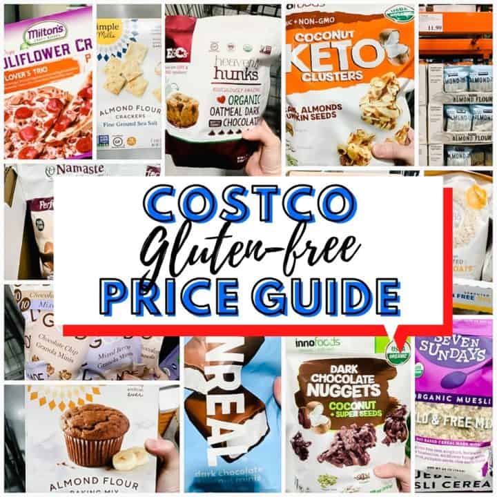 A collage of gluten free items from Costco.