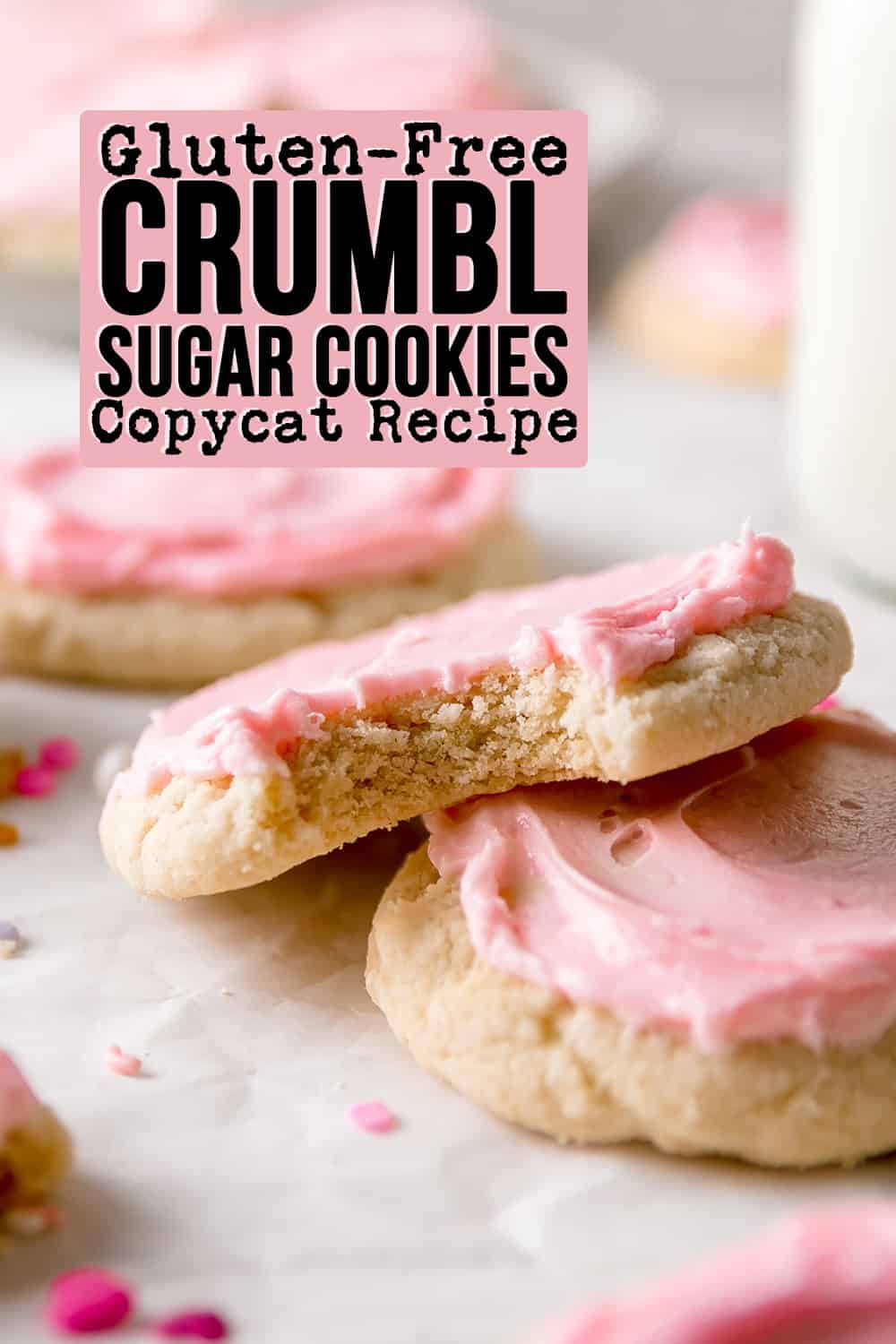 GlutenFree Crumbl Sugar Cookies Copycat » No Roll, Almond Icing