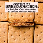 Gluten free graham crackers lined up next to each other.