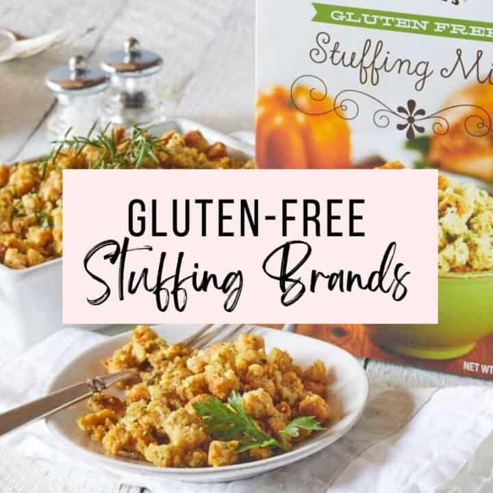 Gluten-free Trader Joe's stuffing on a plate.