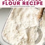 Flour bin filled with cup4cup original multipurpose gluten-free flour blend.